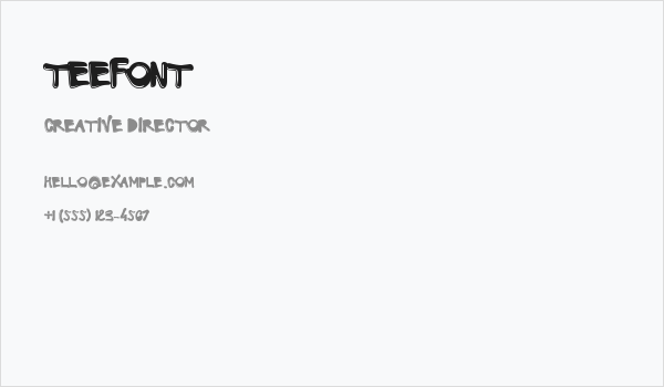 teefont Business Card