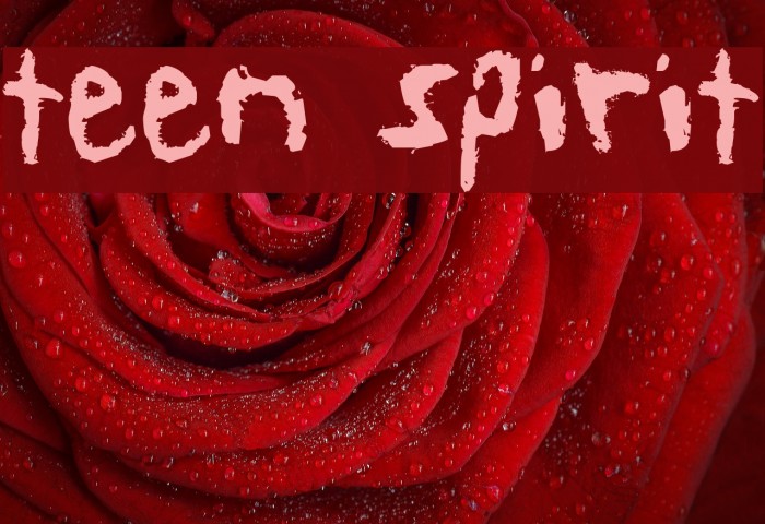 teen spirit Font examples