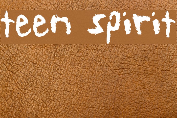 teen spirit Font examples