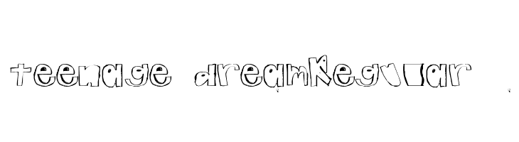 teenage dreamRegular  font caratteri gratis