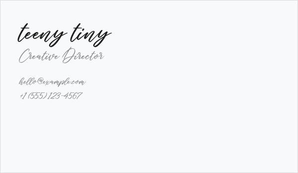 teeny tiny Business Card