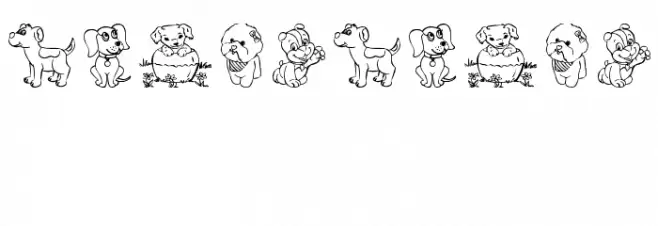 tender puppies Font OTHER CHARS