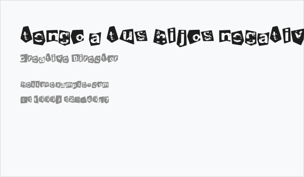 tengo a tus hijos negativo Business Card