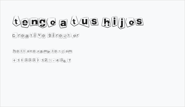 tengo a tus hijos Business Card