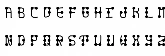 tentenalphabet Schriftart Groß