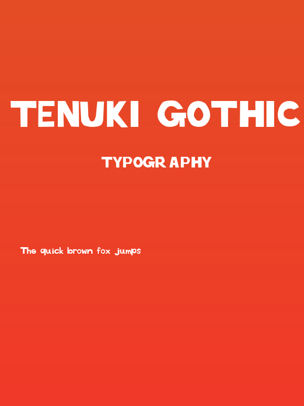 tenuki gothic Normal Poster
