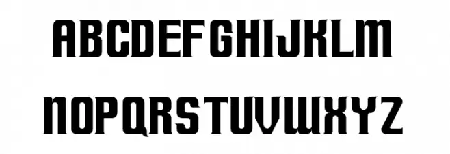 terminally chisseled Regular フォント 大文字