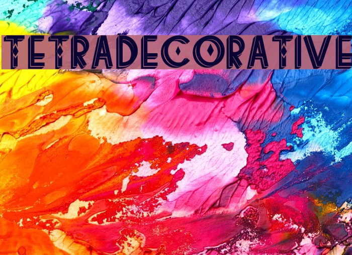tetradecorative Font examples