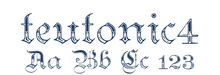 teutonic4 Font Preview