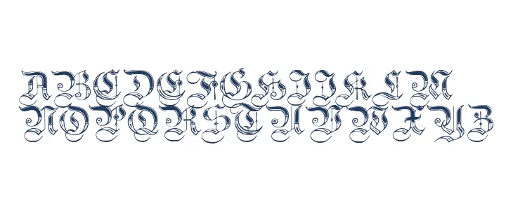 teutonic4 خط أحرف كبيرة