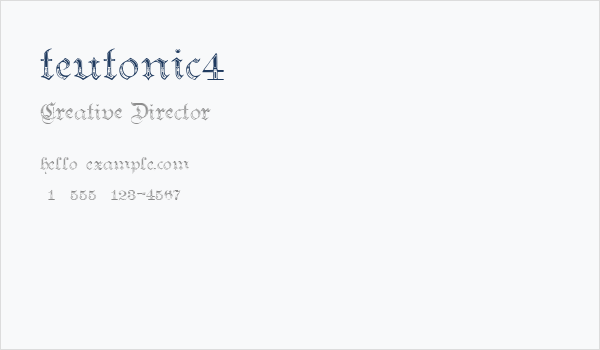 teutonic4 Business Card