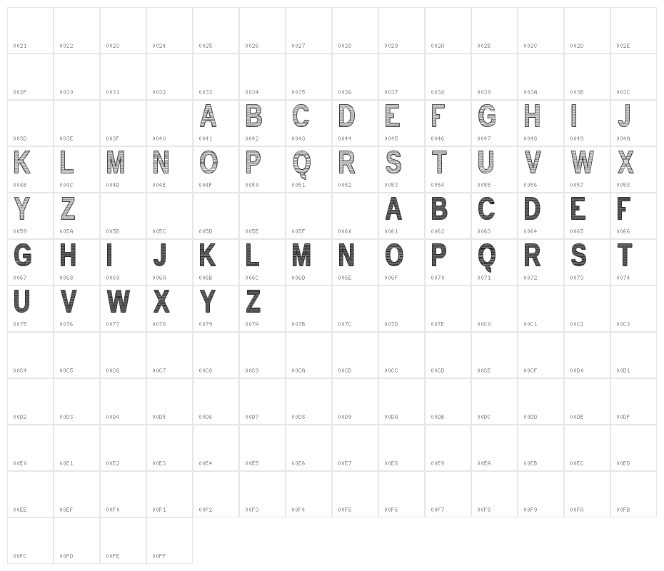 text INSIDE tfb Character Map