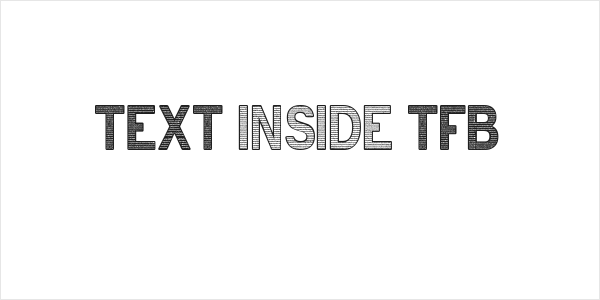 text INSIDE tfb Logo