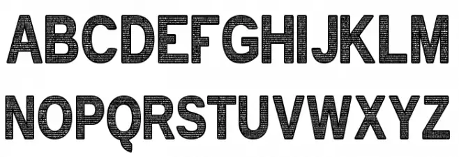 text INSIDE tfb Font LOWERCASE