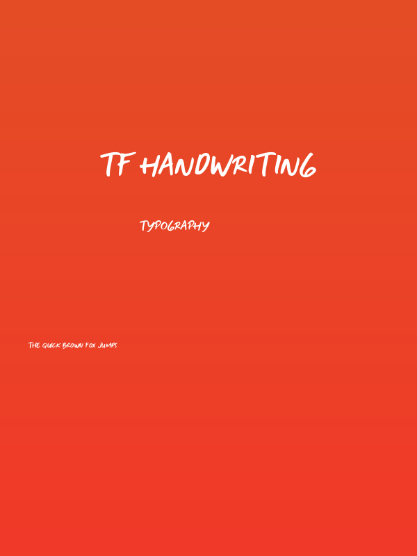 TF Handwriting Poster