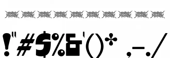 TF Nukes DEMO Regular Font OTHER CHARS