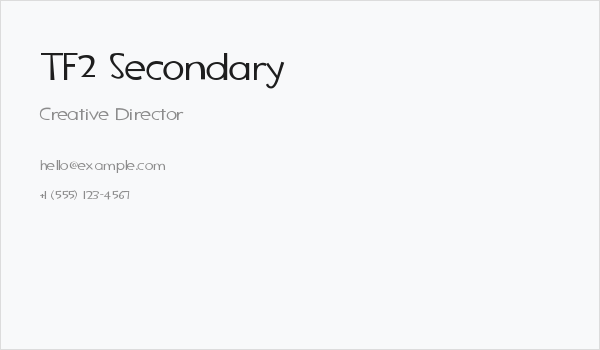 TF2 Secondary Business Card