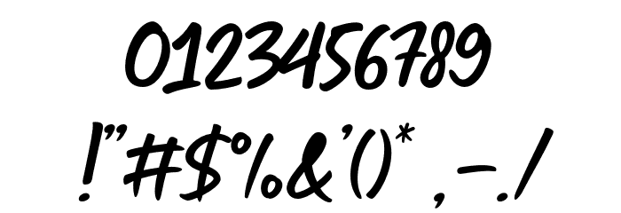 TFHandwriting Font OTHER CHARS