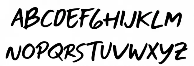 TFHandwriting フォント 大文字