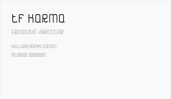 TF_Karma Business Card