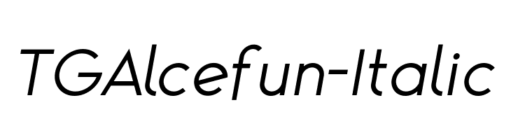 TGAlcefun-Italic Font