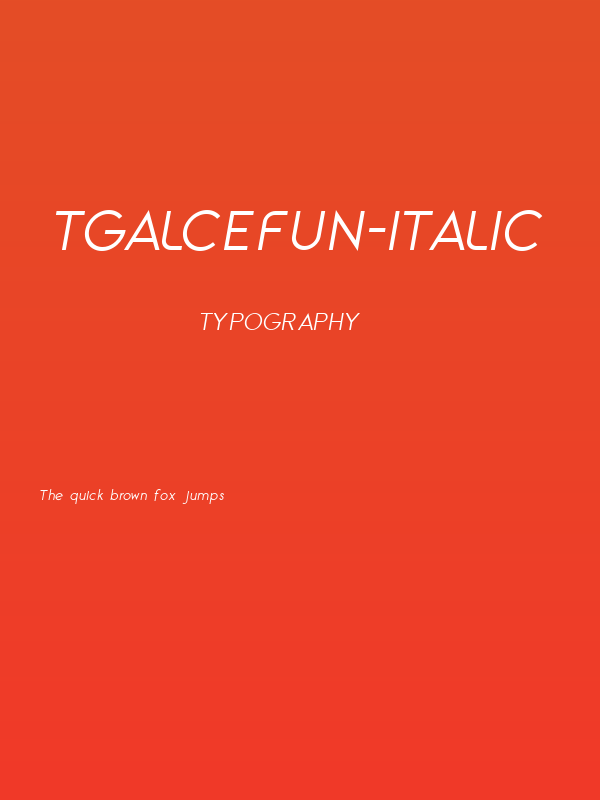 TGAlcefun-Italic Poster