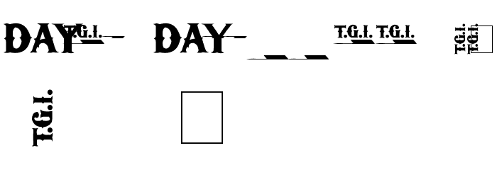 TGIFriday Font Litere mici