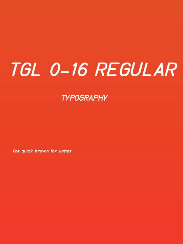 TGL 0-16 Regular Poster