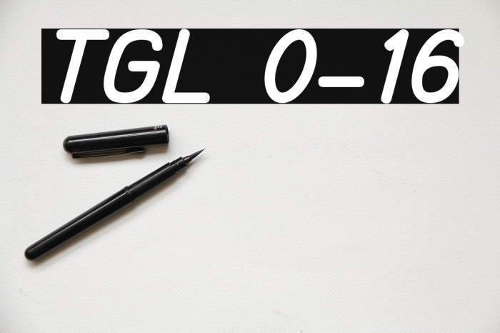TGL 0-16 Font examples