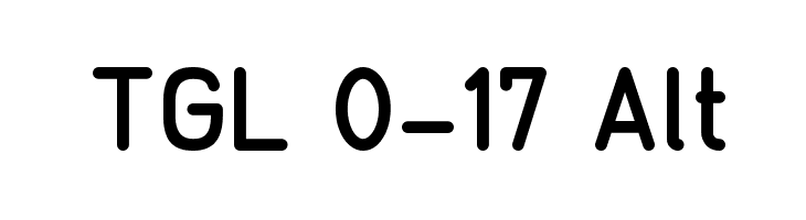 TGL 0-17 Alt Font