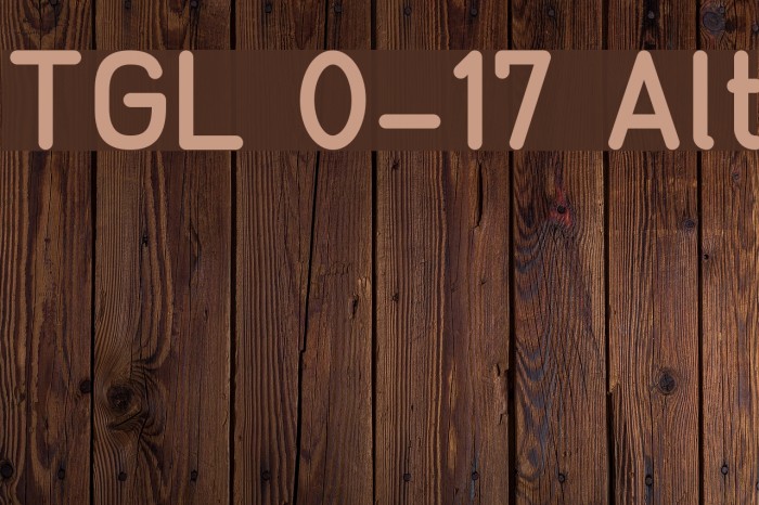 TGL 0-17 Alt Font examples