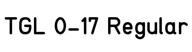 TGL 0-17 Regular  Fuentes Gratis Descargar
