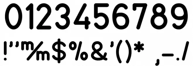 TGL 0-17 Regular Font OTHER CHARS