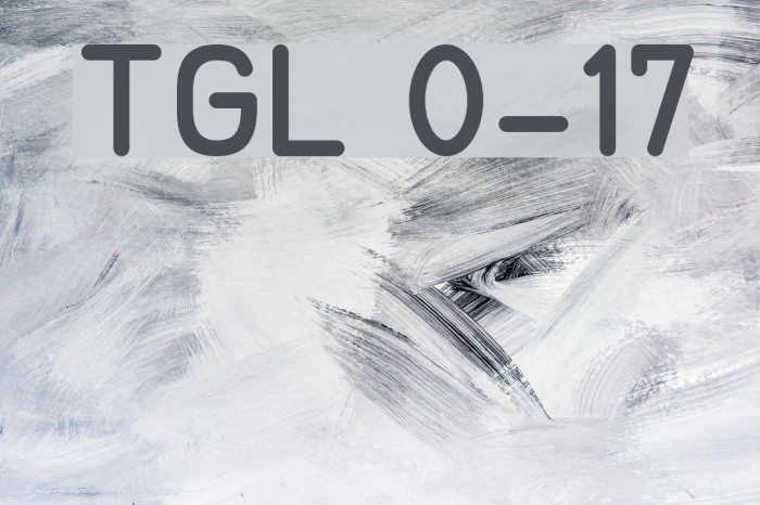 TGL 0-17 Font examples
