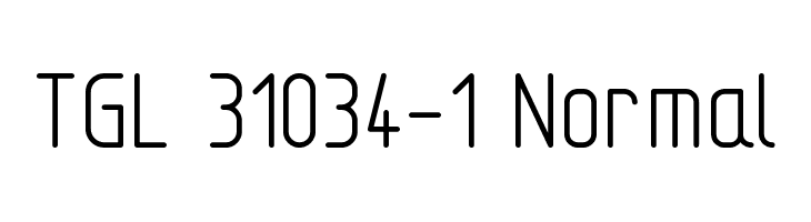 TGL 31034-1 Normal Font