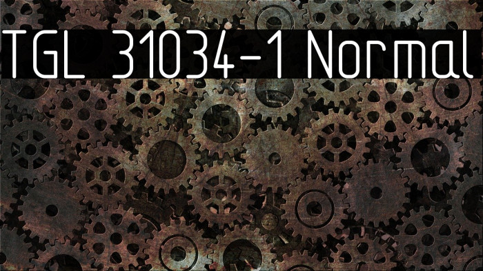 TGL 31034-1 Normal Font examples