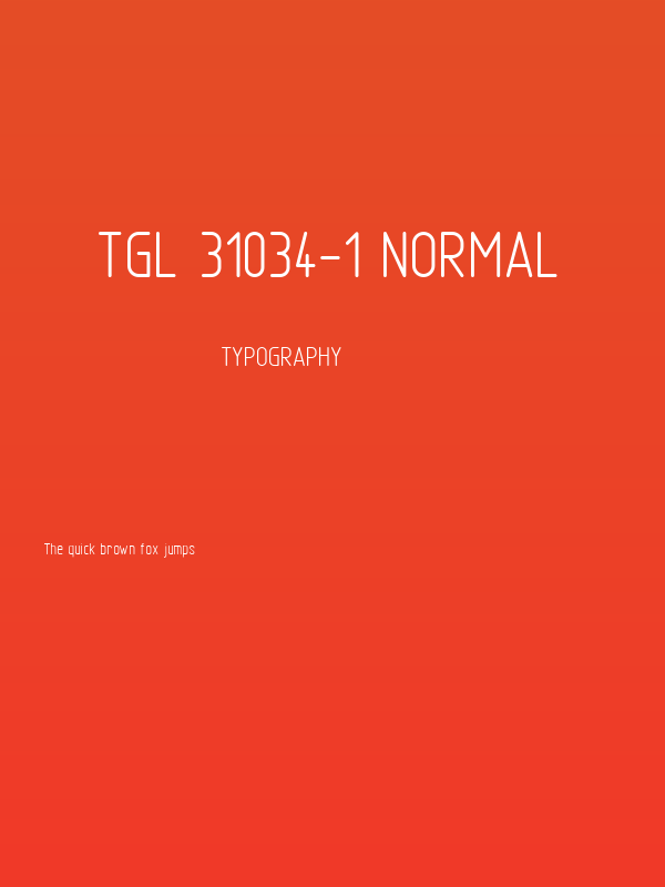 TGL 31034-1 Normal Poster