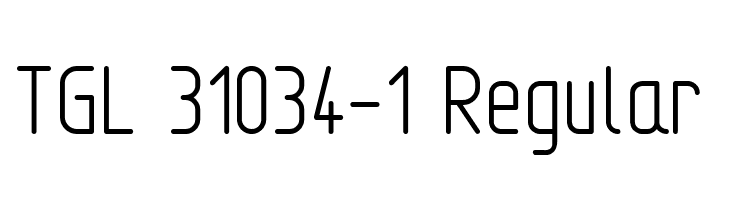 TGL 31034-1 Regular  font caratteri gratis