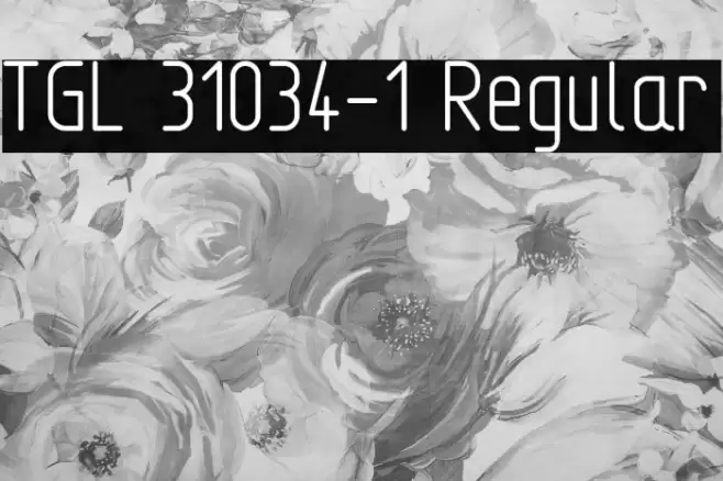 TGL 31034-1 Regular Schriftart examples