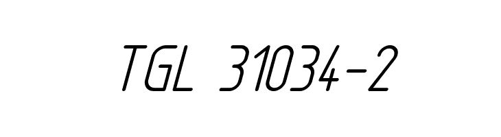 TGL 31034-2 Font