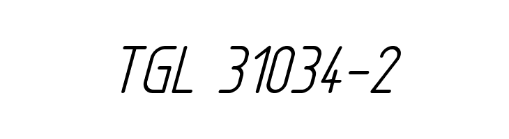 TGL 31034-2  Free Fonts Download