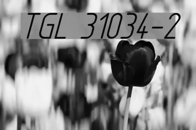 TGL 31034-2 Schriftart examples