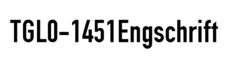 TGL0-1451Engschrift Font
