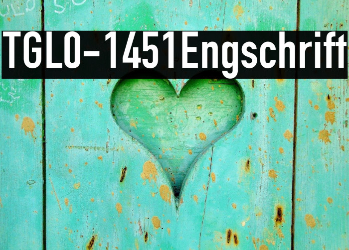 TGL0-1451Engschrift Font examples