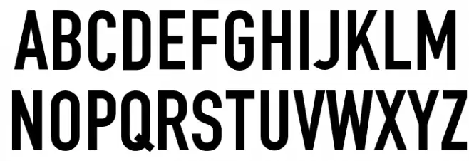 TGL0-1451Engschrift Fonte MAIÚSCULAS