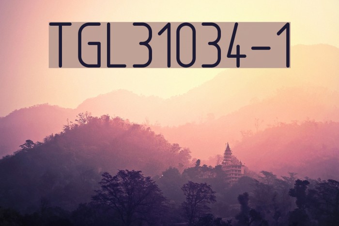 TGL31034-1 Font examples