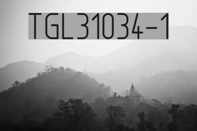TGL31034-1 Font examples