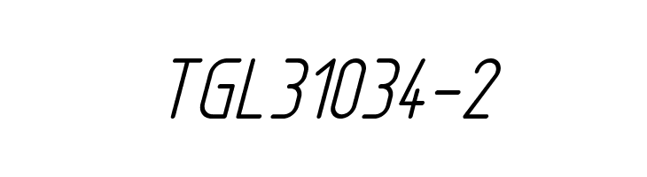 TGL31034-2 Font
