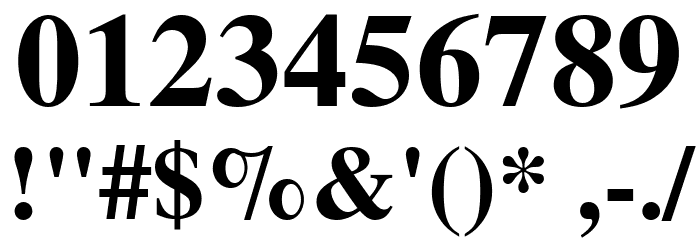 TGRoman Bold Font OTHER CHARS