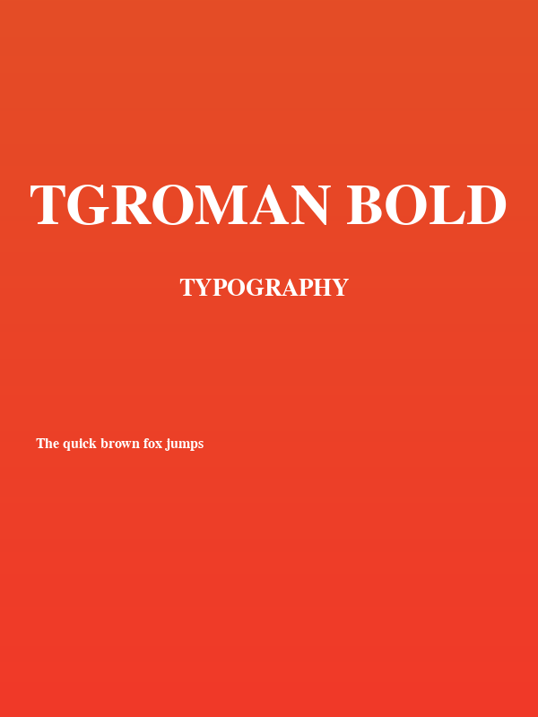 TGRoman Bold Poster